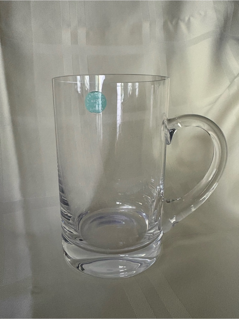 Tiffany & Co. Clear Glass Beer Mug with Handle